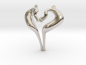 I Love 2-strokes Pendant Motorcycle Pipes in Platinum