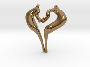 I Love 2-strokes Pendant Motorcycle Pipes in Natural Brass