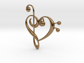 Love Of Music Pendant in Natural Brass