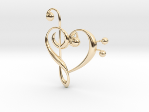 Love Of Music Pendant in 14K Yellow Gold