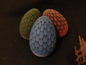6cm Red Dragon Egg (solid) in Full Color Sandstone