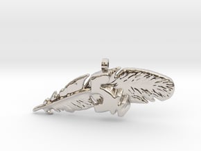 5K FEATHER NECKLACE in Platinum