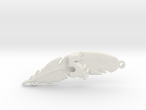 5K FEATHER RUNNERS KEYCHAIN in White Natural Versatile Plastic