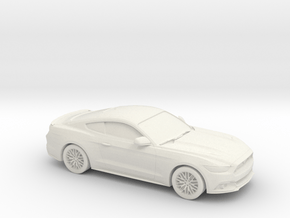 1/87 2015 Ford Mustang GT in White Natural Versatile Plastic
