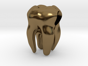 Tooth Charm / Pendant in Polished Bronze