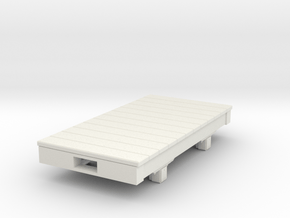 Gn15 small 6ft flat wagon in White Natural Versatile Plastic