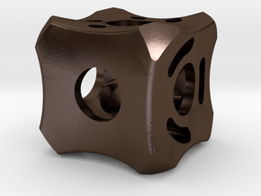 Dice93 in Polished Bronze Steel
