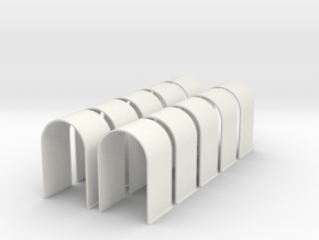 N-Scale Tunnel Liner - Single Track (10-Pack) in White Natural Versatile Plastic