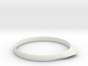 Edge Ring US Size 9.25 UK Size S 1/4 in White Natural Versatile Plastic