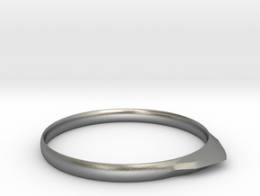 Edge Ring US Size 9.25 UK Size S 1/4 in Natural Silver