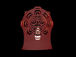 Northwest Design Sun Mask Tea Light Holder - Tall in Red Processed Versatile Plastic