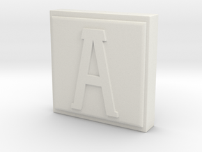 Use an "A" Stamp in White Natural Versatile Plastic
