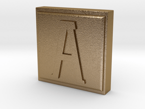 Use an "A" Stamp in Polished Gold Steel