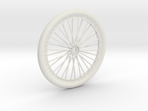 Bicycle wheel miniature in White Natural Versatile Plastic