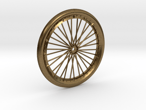 Bicycle wheel miniature in Natural Bronze