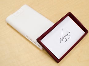 Clean Business Card Holder in White Processed Versatile Plastic