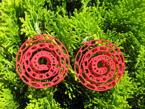 Snail 1 Earrings in Red Processed Versatile Plastic