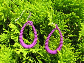 Spine 5 Earrings in Purple Processed Versatile Plastic