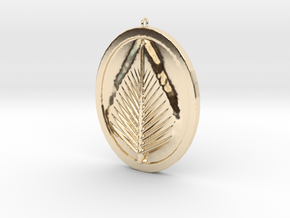Natural Leaf Beauty Pendant  in 14K Yellow Gold