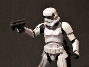 PRHI Star Wars Black Imperial Pistol 6" in White Processed Versatile Plastic