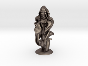 WomanSculpture in Polished Bronzed Silver Steel