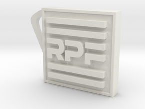 The RPF keyring - Craft your fandom in White Natural Versatile Plastic