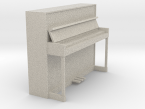 Miniature 1:24 Upright Piano in Natural Sandstone