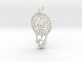 Skull Pendant in White Natural Versatile Plastic