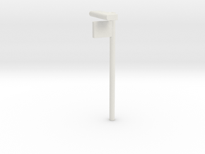 1/160 - DSB Stations lampe med Perronafsnits skilt in White Natural Versatile Plastic