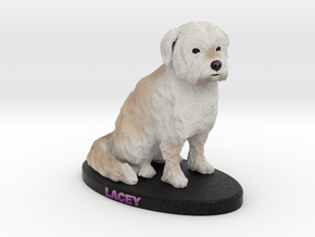 Custom Dog Figurine - Lacey in Full Color Sandstone