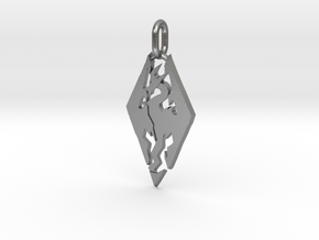 Skyrim Pendant in Natural Silver