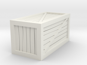 1"x1"x2" Crate Tabletop Miniature in White Natural Versatile Plastic