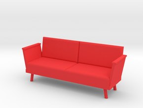 Doll Couch (1:12 scale) in Red Processed Versatile Plastic