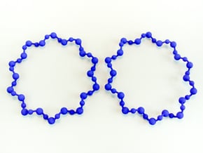 Molecule Big Hoop Earrings 60mm in Blue Processed Versatile Plastic