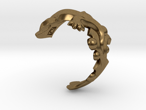 Diplocaulus Ring -Small- (Free-size) in Natural Bronze