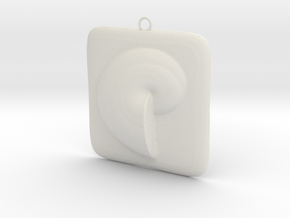 Beauty Shell Pendant  in White Natural Versatile Plastic