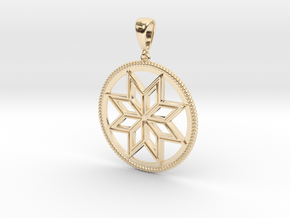 Alatyr pendant amulet in 14K Yellow Gold