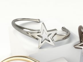 UpStar Bracelet (Size M) in Polished Silver