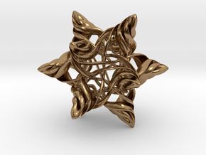 Rhombic Triacontahedron V, medium in Natural Brass