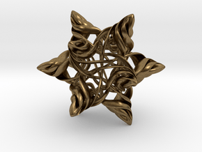 Rhombic Triacontahedron V, medium in Natural Bronze