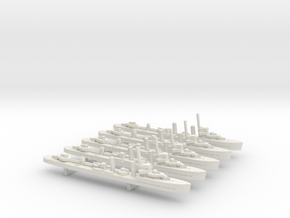 HMAS Stuart (Scott class) 1/1800 x5 in White Natural Versatile Plastic