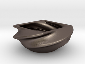 Transformed Dish 1 in Polished Bronzed Silver Steel