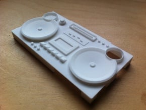 Iphone4/S Boombox case in White Natural Versatile Plastic