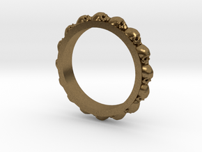 Skull Ring Eternity Style size 9 in Natural Bronze