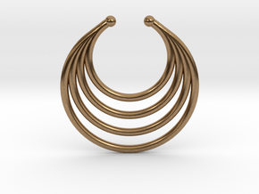 Faux Septum - Dropped Rings in Natural Brass