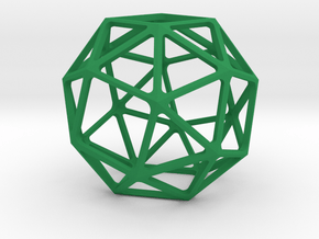 Snub Cube in Green Processed Versatile Plastic