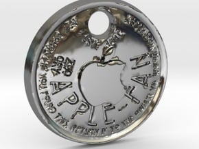 ZWOOKY Style 115 Sample - keychain Apple fan in Fine Detail Polished Silver