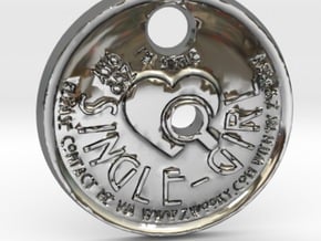 ZWOOKY Style 121 Sample - keychain I am single in Fine Detail Polished Silver