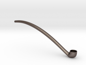 Giant Churchwarden Pipe in Polished Bronzed Silver Steel