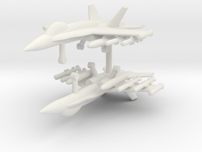 1/285 F-18C Hornet (Anti-Ship Loadout) (x2) in White Natural Versatile Plastic